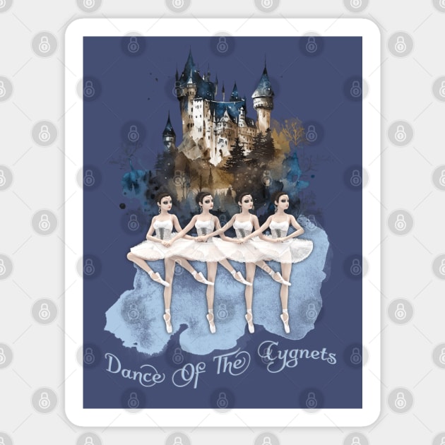 Dance Of The Cygnets Swan Lake 4 Little Swans Magnet by 2HivelysArt